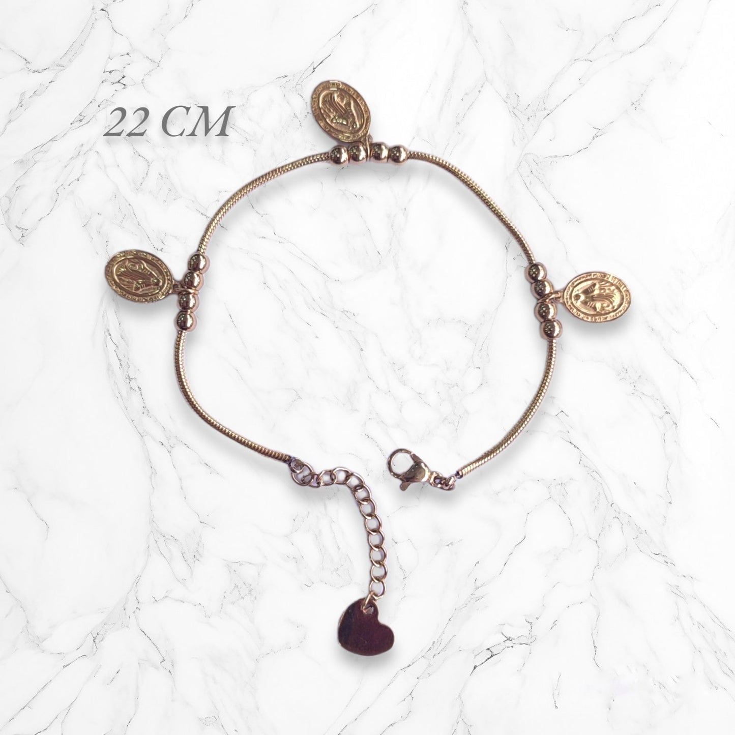 Pulsera Esclava En acero Alas y Cruz de 22 CM Para Mujer Brillo Encanto