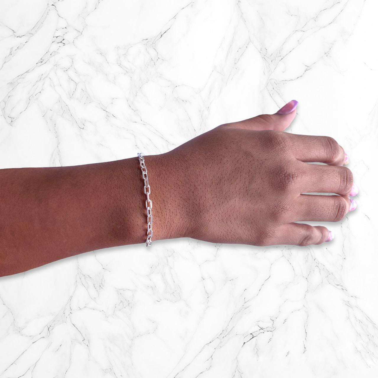Pulsera Esclava Moda Plata925 Italiana Unisex 21 CM Brillo Encanto