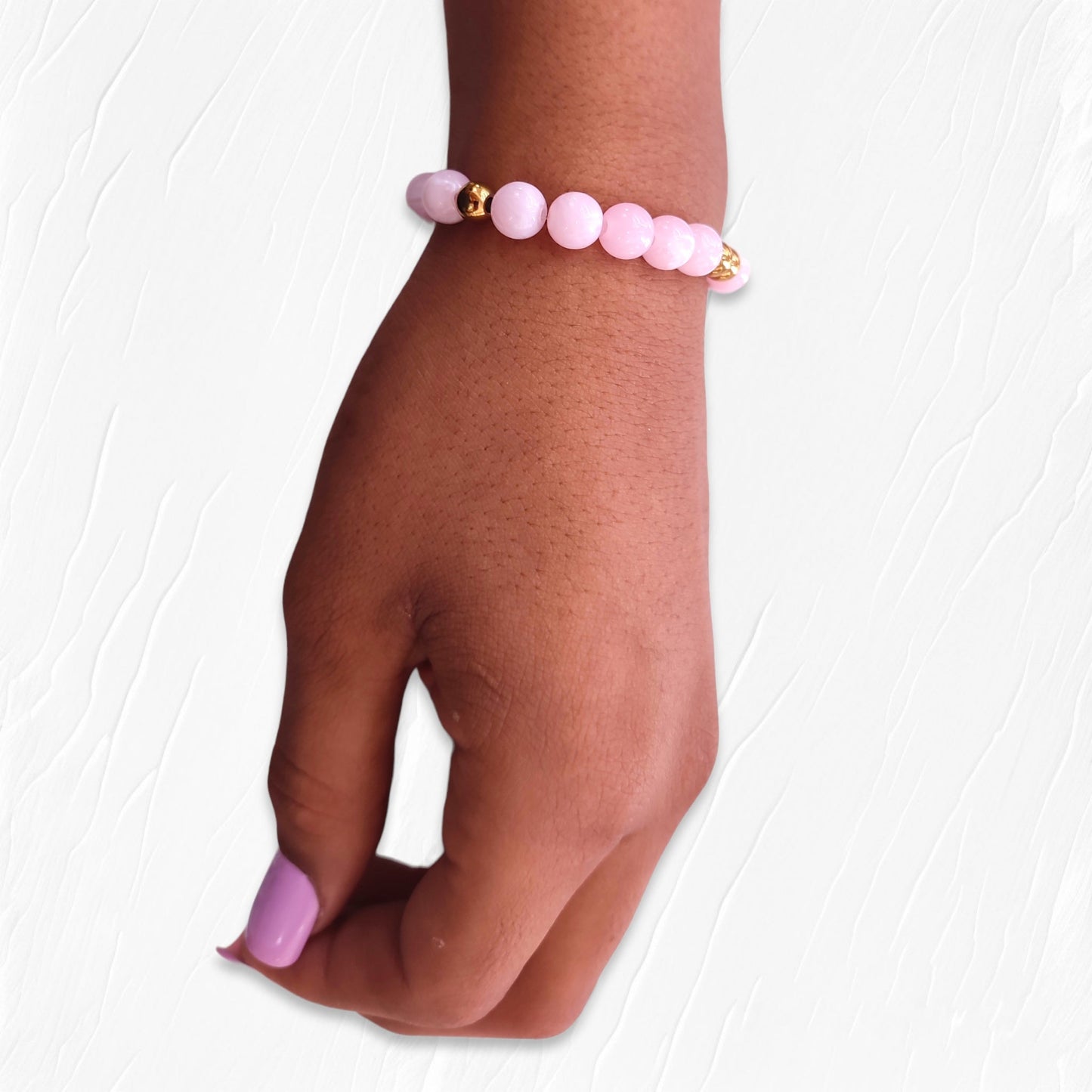 Pulsera Manilla en Neopreno Perlado y acero Para Mujer Brillo Encanto