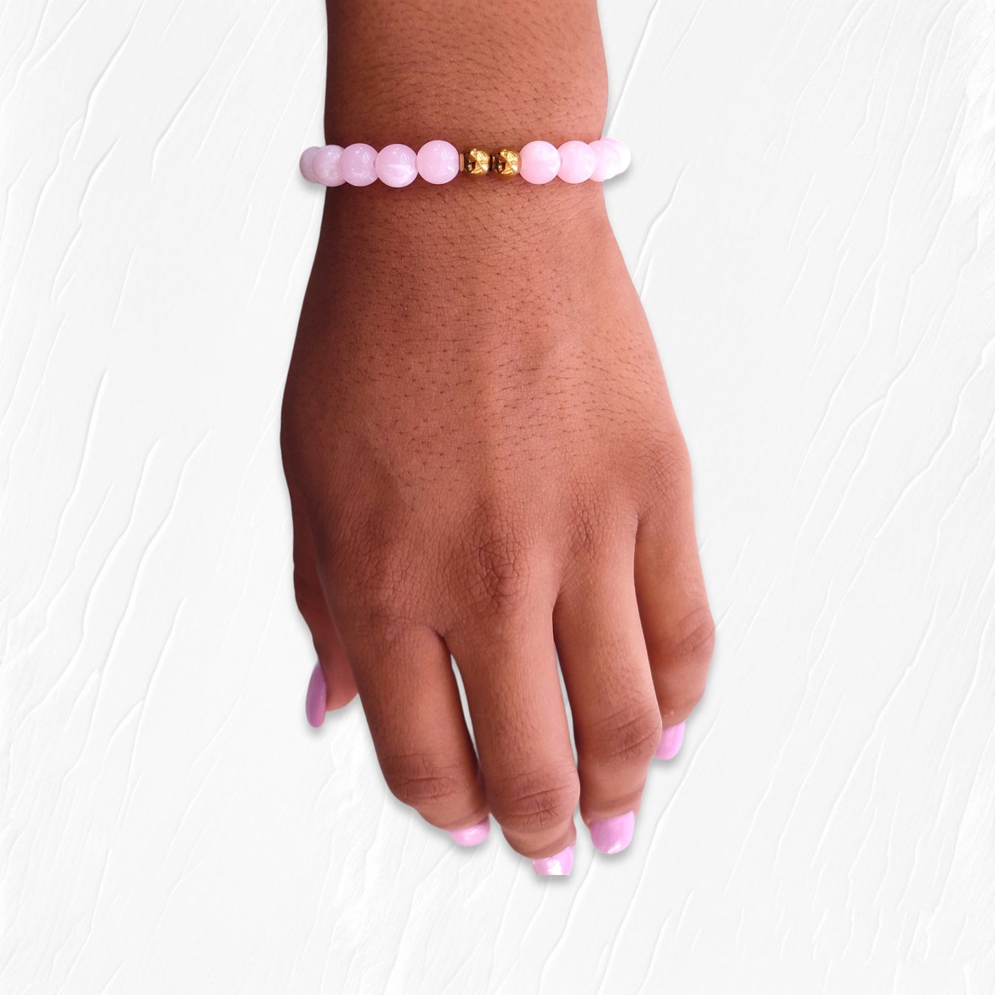 Pulsera Manilla en Neopreno Perlado y acero Para Mujer Brillo Encanto