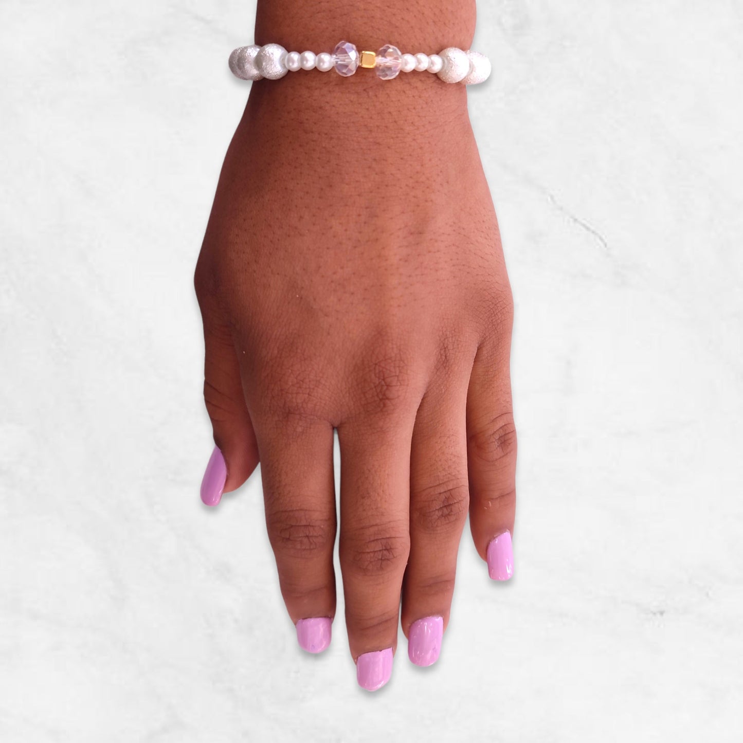 Pulsera de moda perlada para mujeres con muñecas pequeñas Brillo Encanto