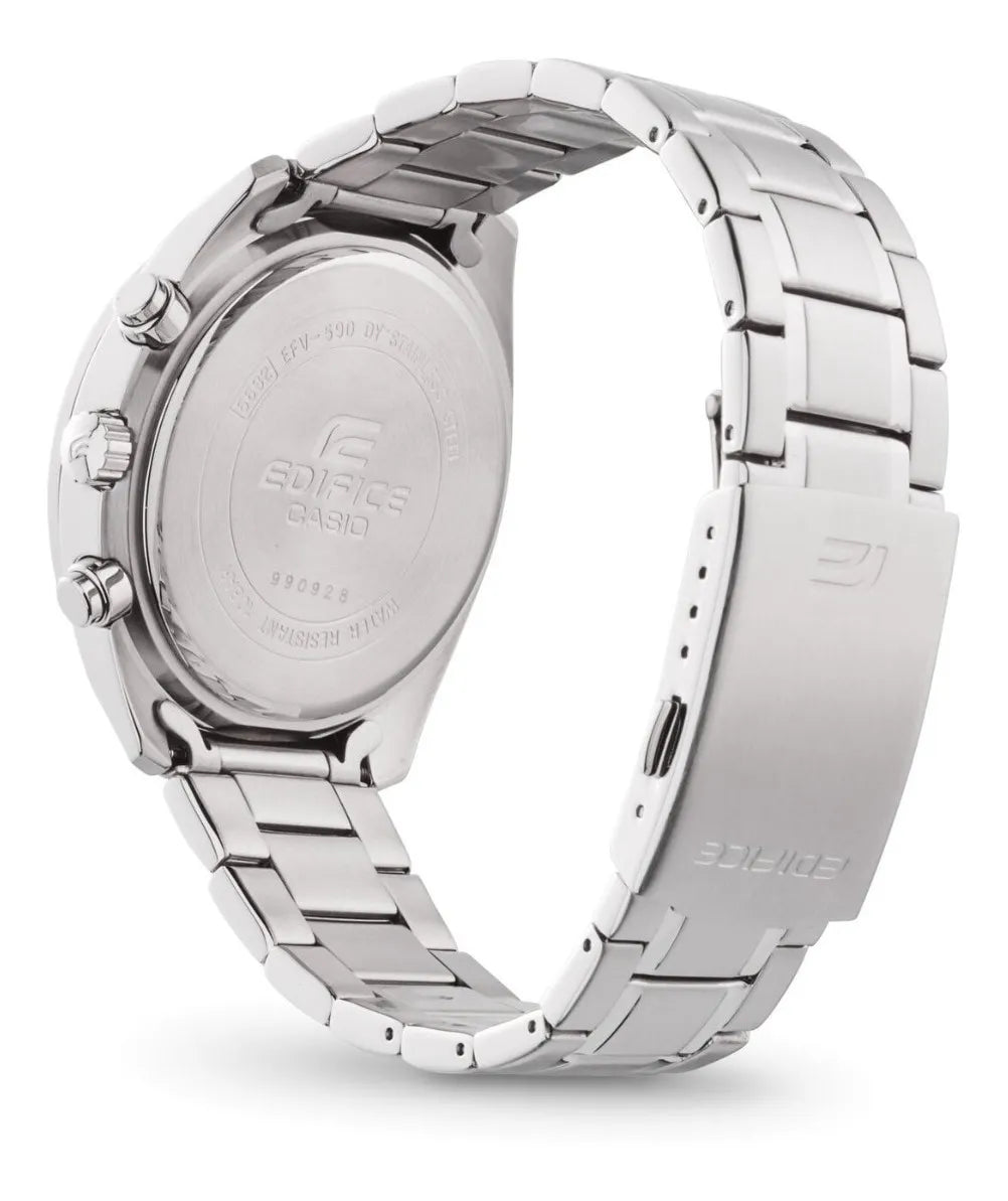 Reloj Casio Edifice Acero Analógico Sumergible Original EFV-590D-1AVUDF Brillo Encanto