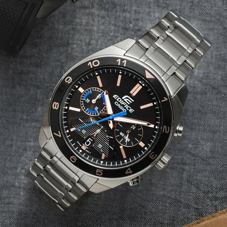 Reloj Casio Edifice Acero Analógico Sumergible Original EFV-590D-1AVUDF Brillo Encanto