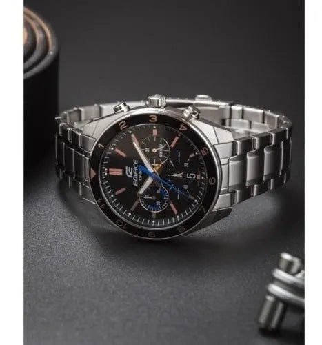 Reloj Casio Edifice Acero Analógico Sumergible Original EFV-590D-1AVUDF Brillo Encanto