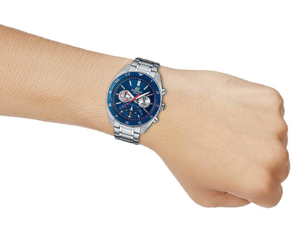 Reloj Casio Edifice Azul Cronógrafo Original Elegante Efv-550d-2avudf: Diseño innovador y funcionalidad excepcional Brillo Encanto