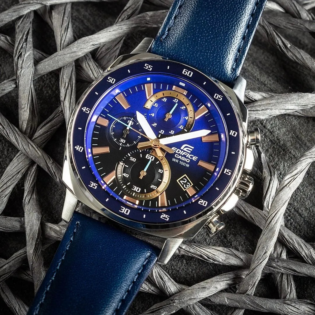 Reloj Casio Edifice Hombre Deportivo Original Sumergible EFV-600L-2AVUDF Brillo Encanto