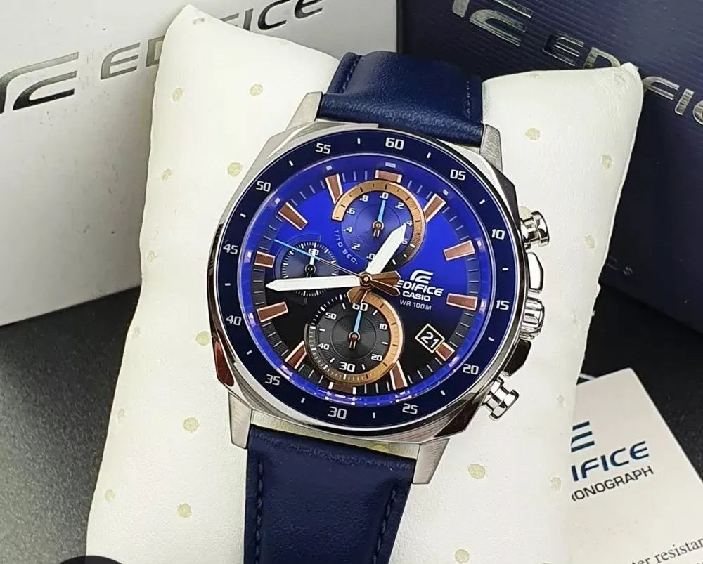Reloj Casio Edifice Hombre Deportivo Original Sumergible EFV-600L-2AVUDF Brillo Encanto