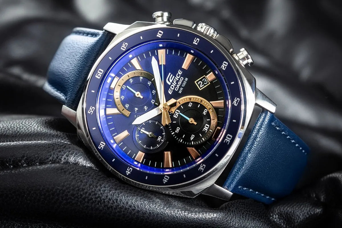 Reloj Casio Edifice Hombre Deportivo Original Sumergible EFV-600L-2AVUDF Brillo Encanto