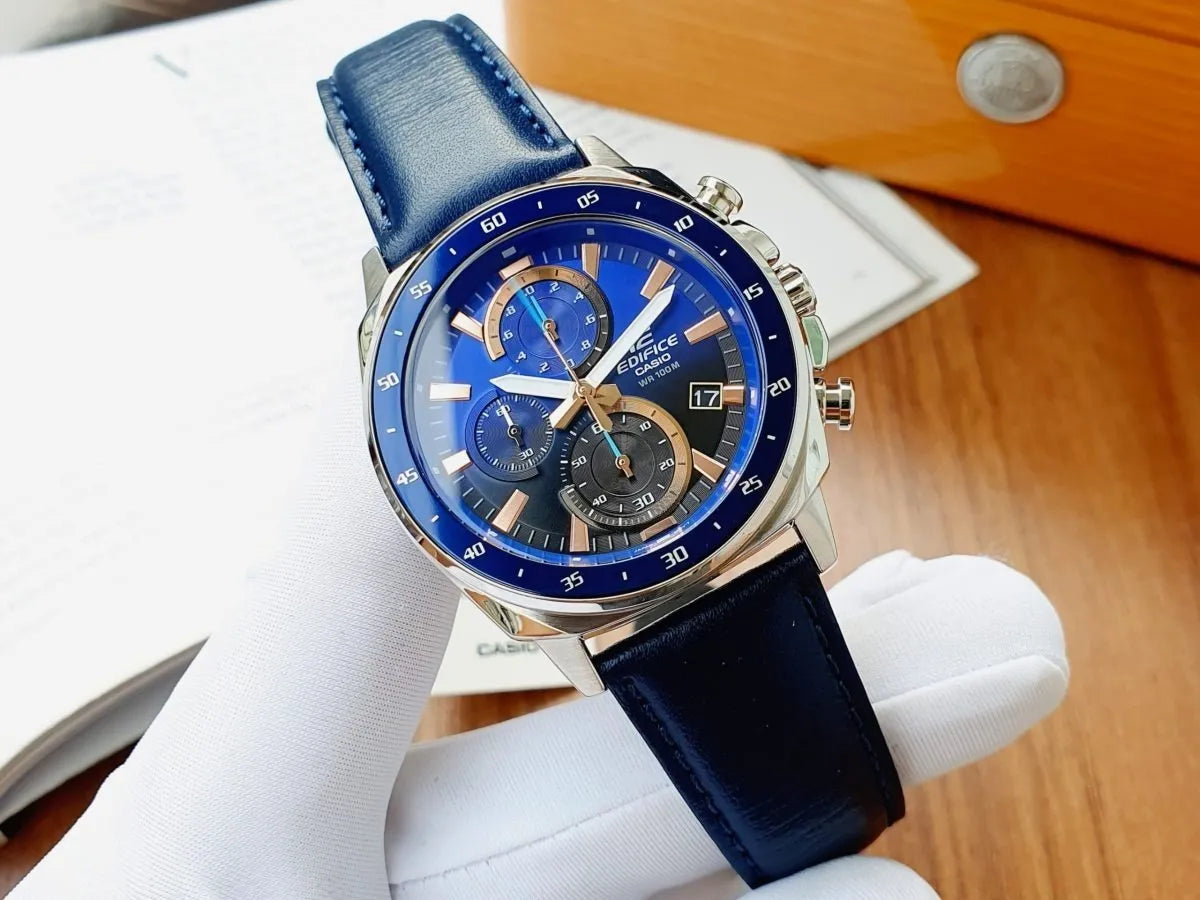 Reloj Casio Edifice Hombre Deportivo Original Sumergible EFV-600L-2AVUDF Brillo Encanto