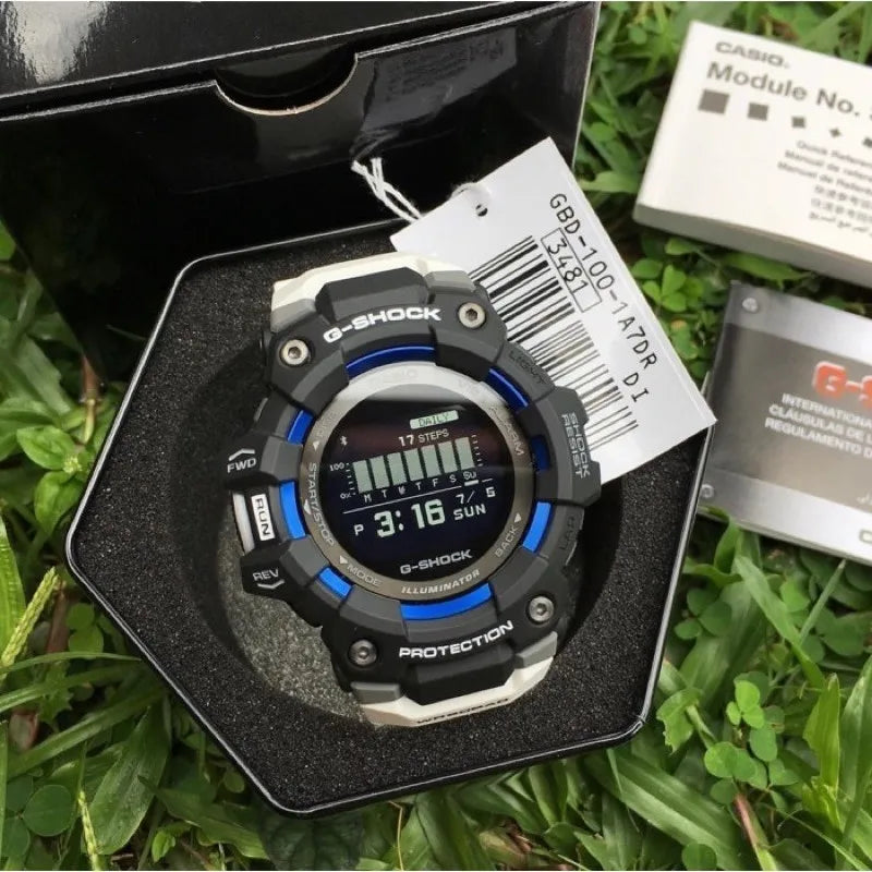 Reloj Casio G Shock Hombre Deportivo Fitness Y Sumergible GBD-100-1A7DR Brillo Encanto