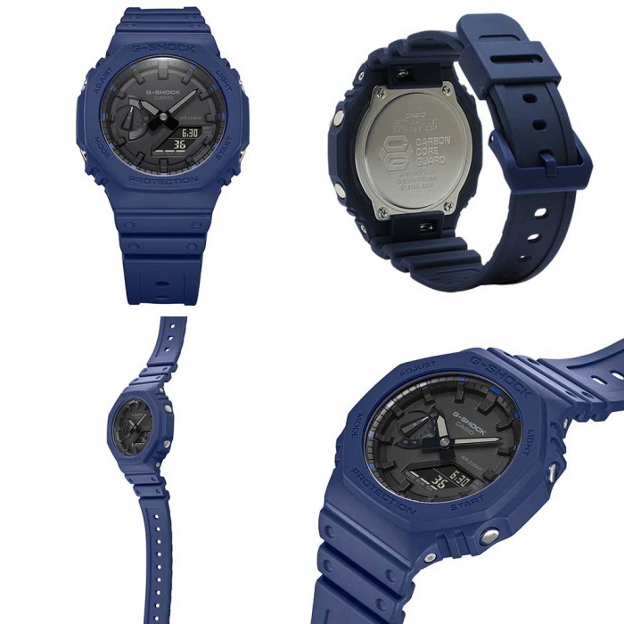 Reloj Casio G-shock GA-2100-2ADR Unisex Azul Original Deportivo Sumergible Brillo Encanto