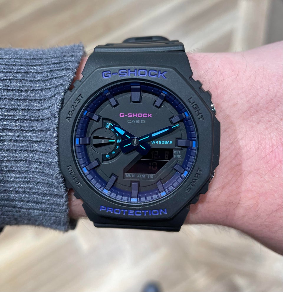 Reloj Casio G-shock GA-2100VB-1ADR Unisex Original Deportivo Sumergible Ciber Punk Brillo Encanto