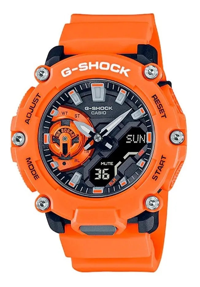 Reloj Casio G-shock Hombre Deportivo Sumergible Y Brújula GA-2200M-4ADR Brillo Encanto
