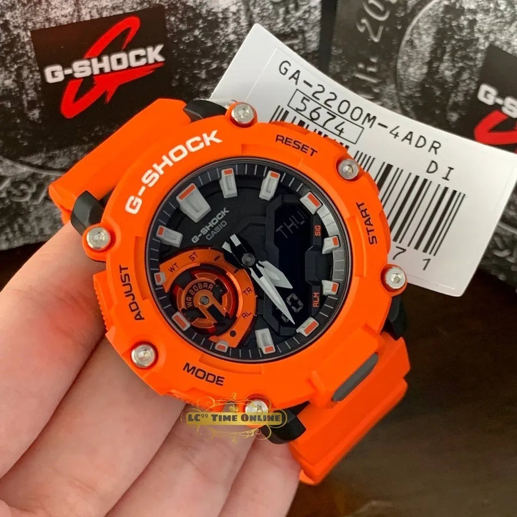Reloj Casio G-shock Hombre Deportivo Sumergible Y Brújula GA-2200M-4ADR Brillo Encanto