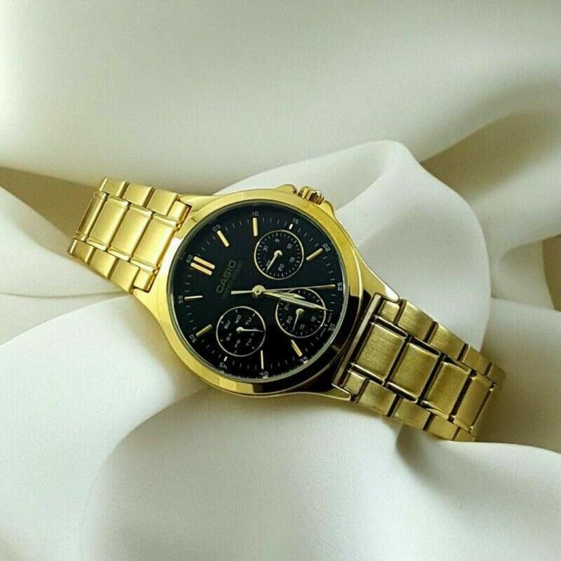 Reloj Casio Mujer LTP-V300G-1AUDF Dorado Original Pulso Acero Brillo Encanto