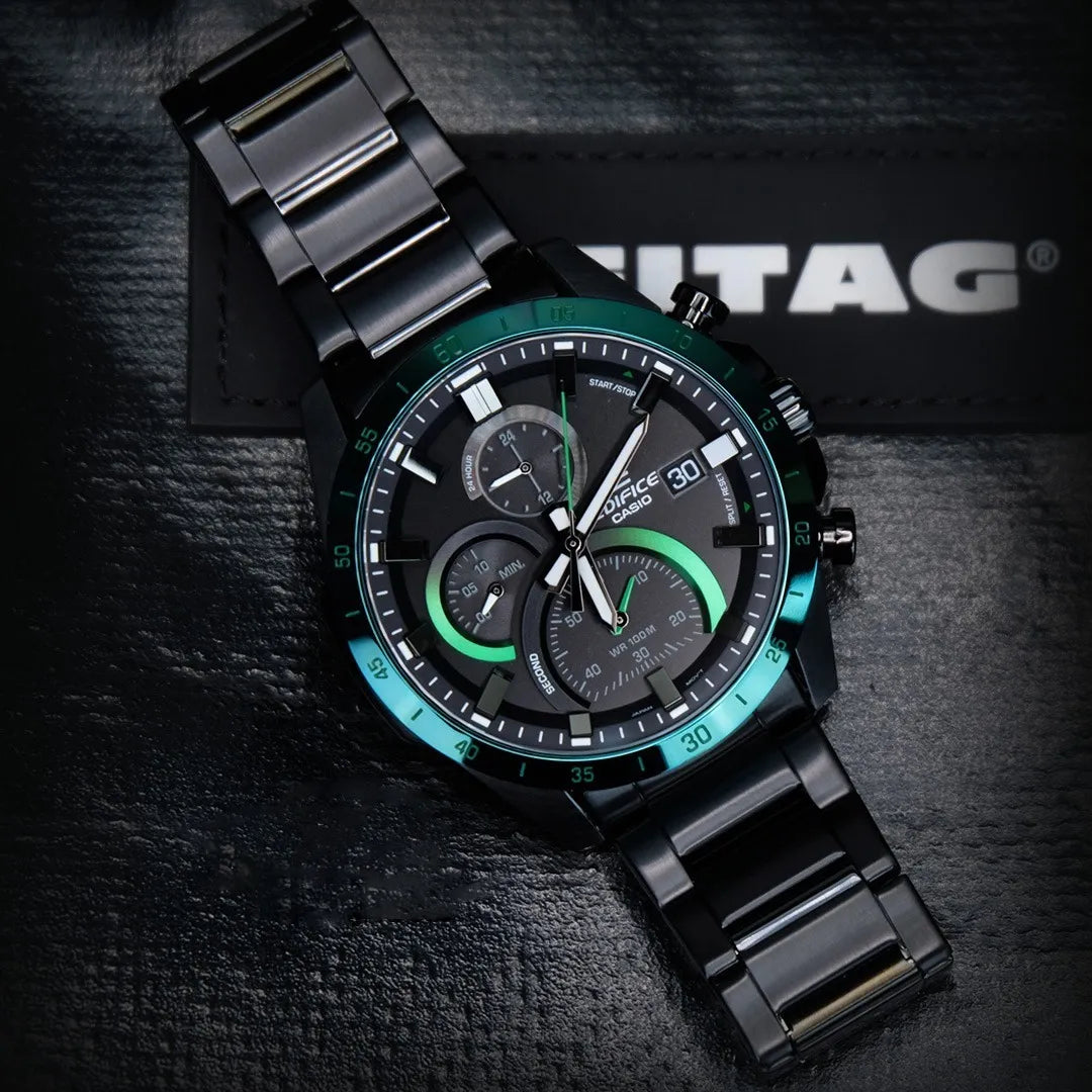 Reloj Edifice Casio Original Acero Ejecutivo Casual Hombre EFR-571DC-1AVUDF Brillo Encanto