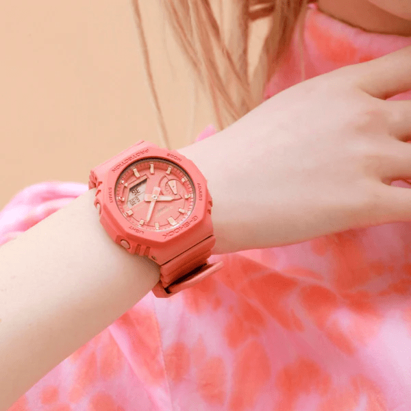 Reloj G Shock Casio GMA-S2100-4A2DR Mujer Deportivo Sumergible Rosado Brillo Encanto