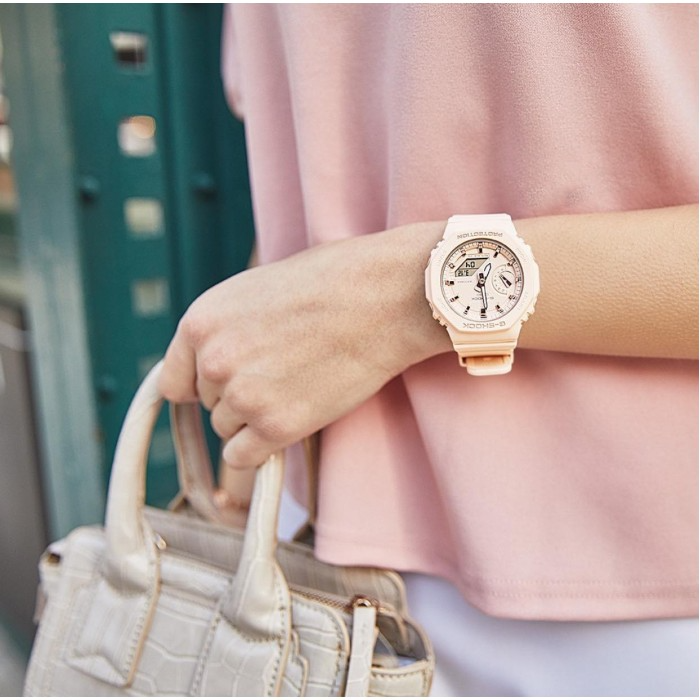 Reloj G Shock Casio Mujer Deportivo Sumergible Rosa GMA-S2100-4ADR Brillo Encanto