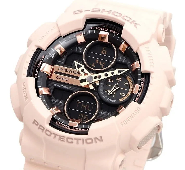 Reloj G Shock Casio Original Mujer Deportivo Sumergible Rosa GMA-S140M-4ADR Brillo Encanto