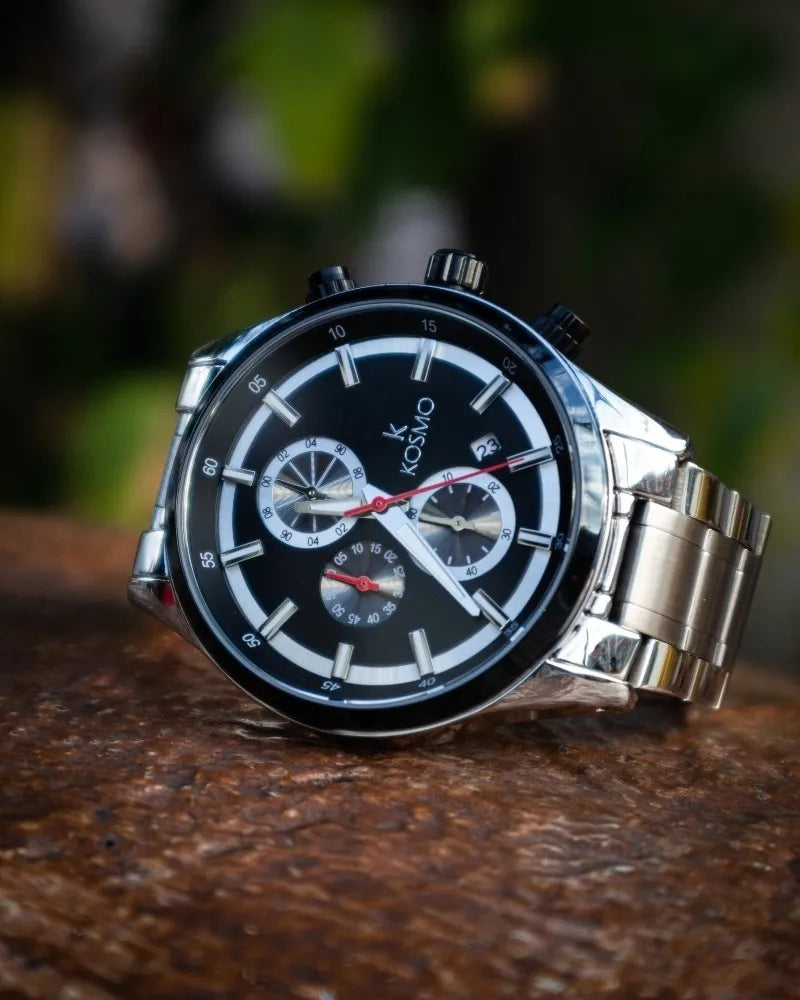 Reloj Hombre Kosmo K1517SL Ejecutivo Elegante Cronógrafos Acerado Brillo Encanto