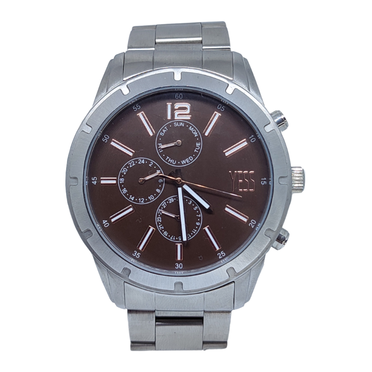Reloj Hombre Yess P9261MA111 Original Ejecutivo Acero Grande Con Cronos Brillo Encanto