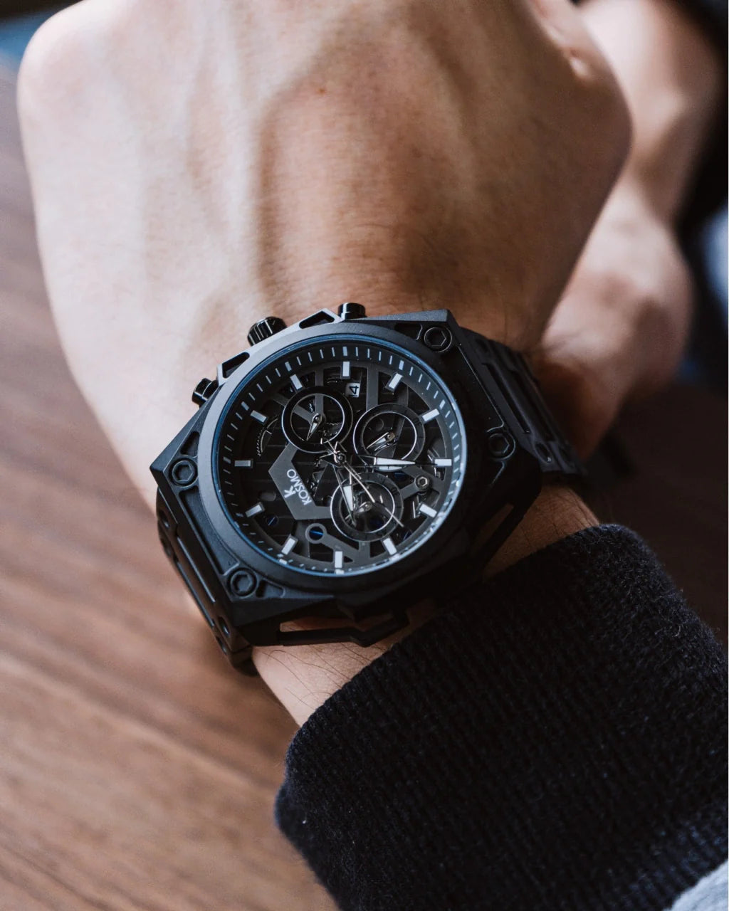 Reloj Kosmo K4220G Acero Inoxidable Ejecutivo Negro Brillo Encanto