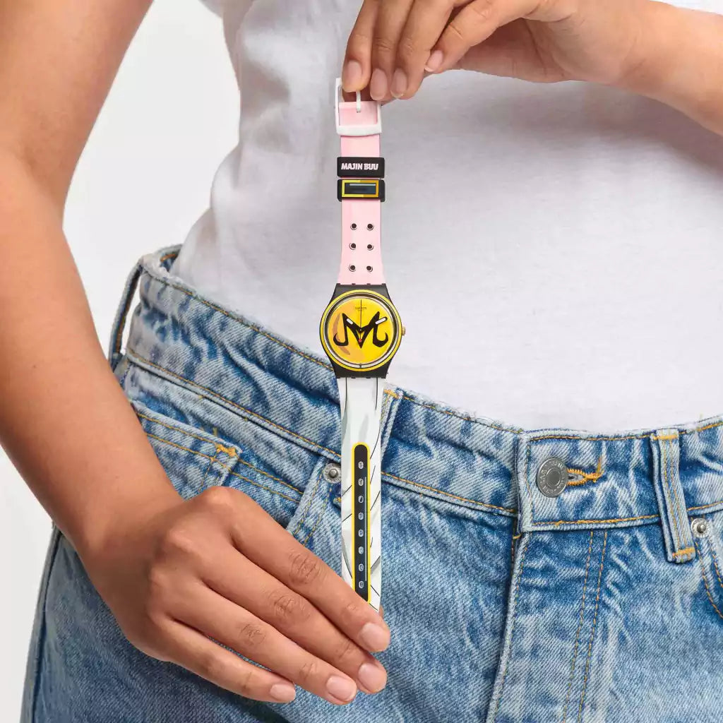 Reloj Swatch GZ358 Majin Buu Dragon Ball Z Edición Limitada Unisex Brillo Encanto
