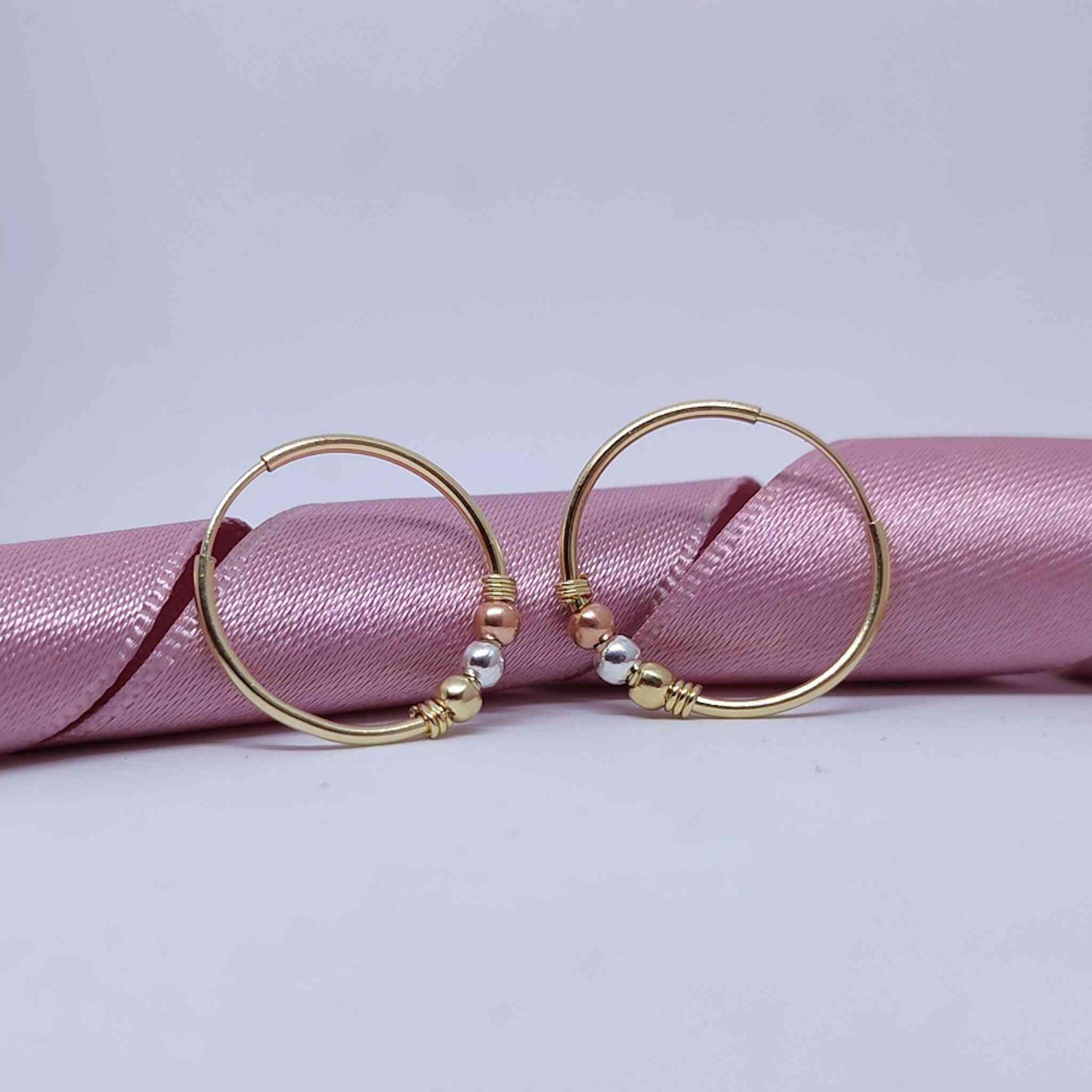aretes oro laminado brillo encanto