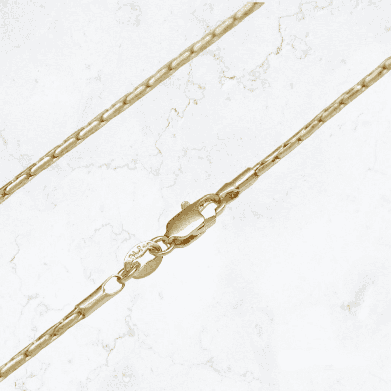 Cadena Tejido Cordón 45cm Mujer Oro Laminado 18K