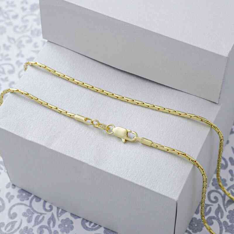 Cadena Tejido Cordón 45cm Mujer Oro Laminado 18K