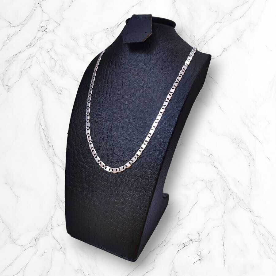 cadena escalera plana plata925 brillo encanto