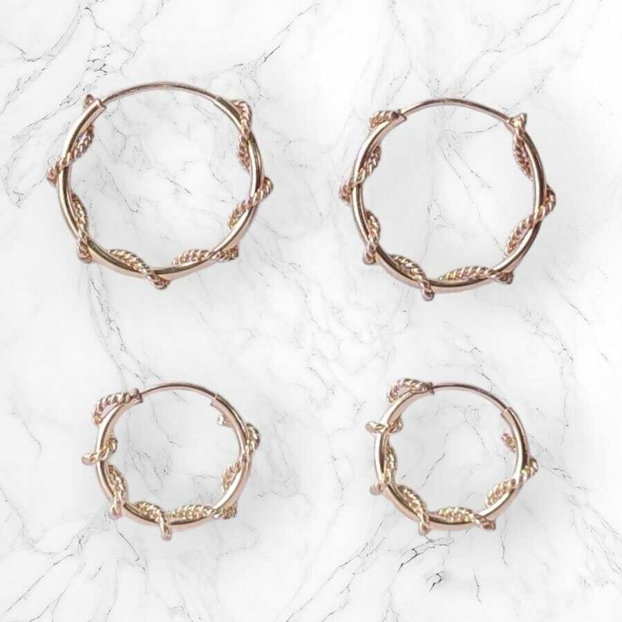 Juego candongas oro laminado18k brillo encanto
