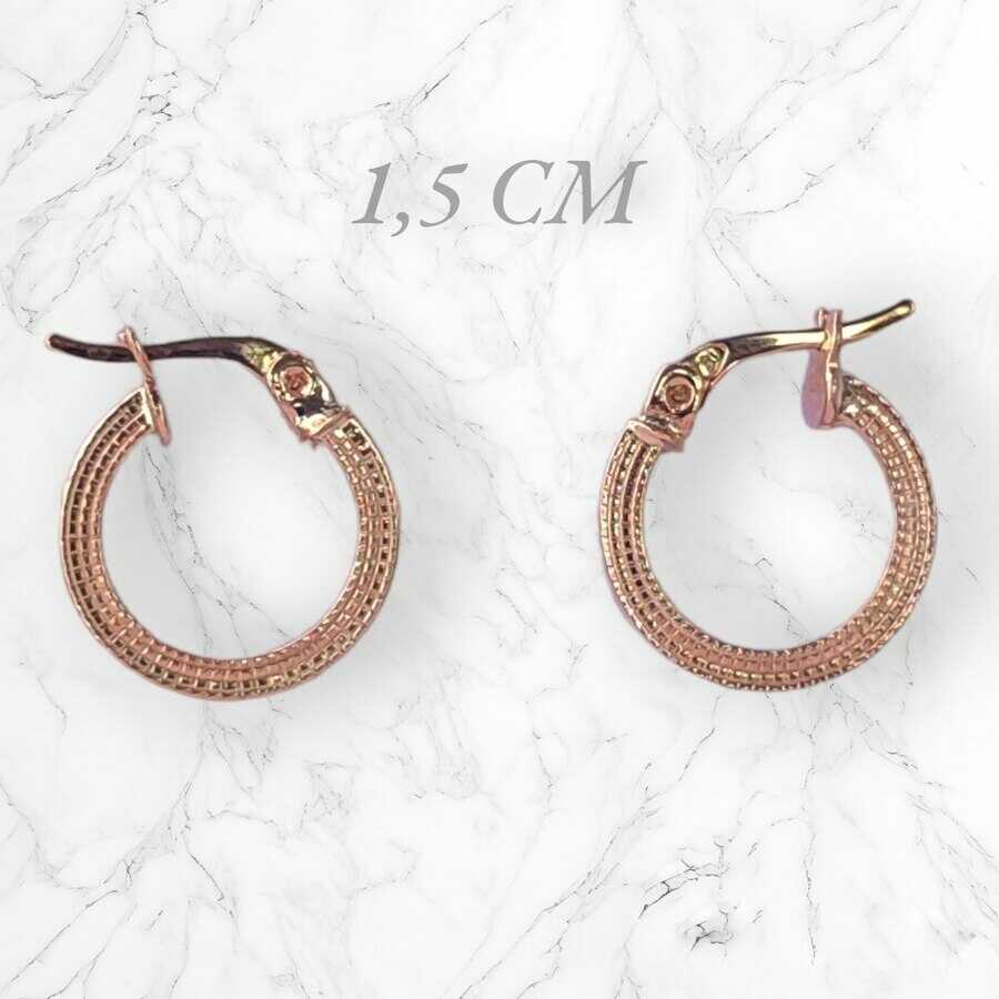 aretes de oro 18k italiano mujer