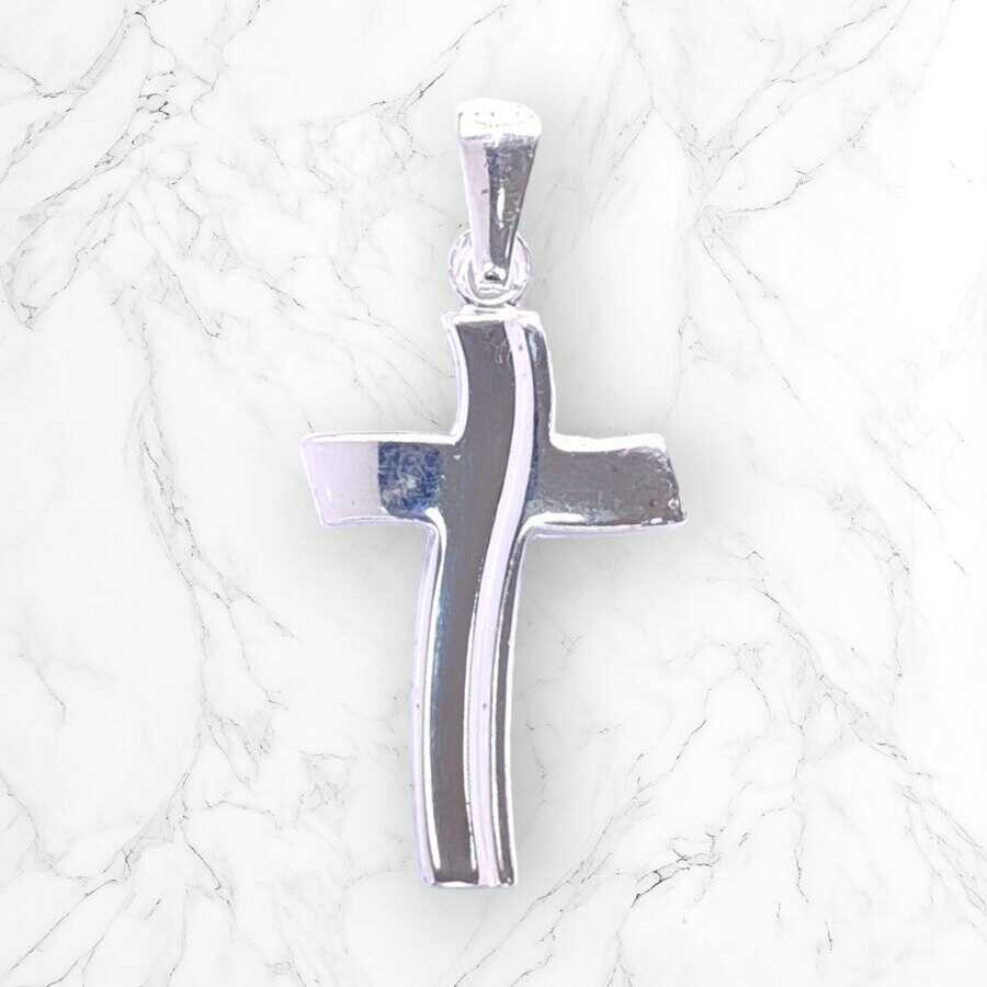 CRUZ PLATA925 GRANDE BRILLO ENCANTO