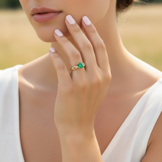 Anillo de Compromiso con Esmeralda Colombiana: Guía y Precios