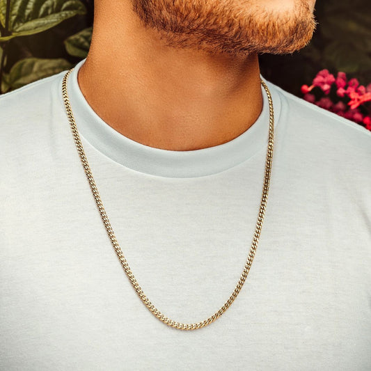 Cadena Cubana Oro Laminado 18K en Colombia: Elegancia Masculina sin Gastar de Más