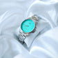 Reloj Q&Q C36A-023PY Acero Tablero Tiffany Hombre