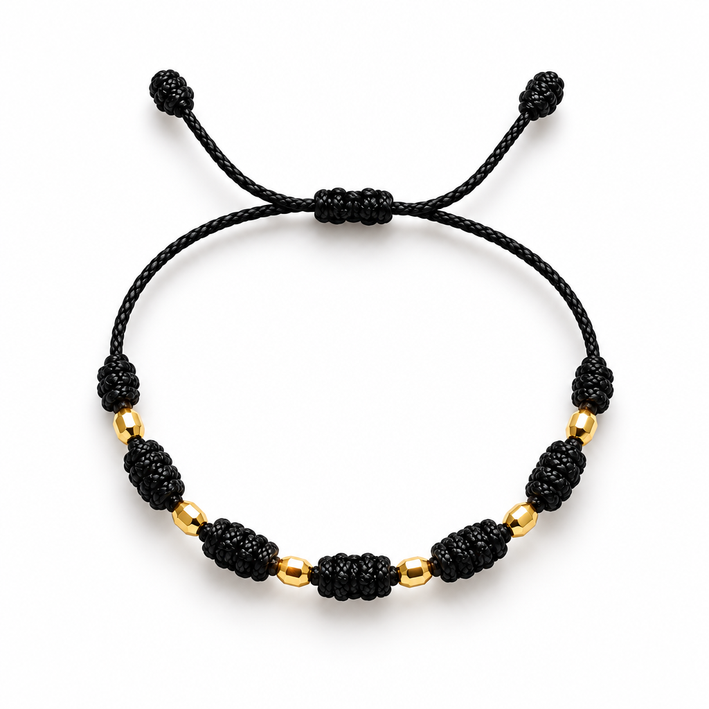 PULSERA BALINES ORO 18K  7 NUDOS 