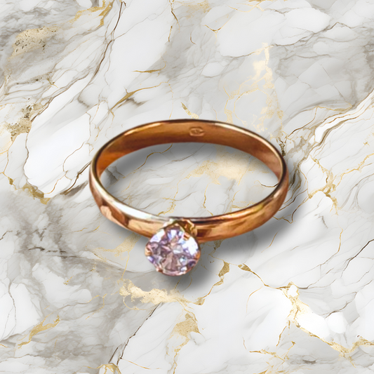 Anillo Compromiso Mujer Elegante Oro Laminado 18K | Ideal para Regalar