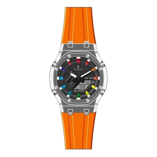 Reloj Unisex Kosmo K4010 Deportivo Doble hora Sumergible 50M