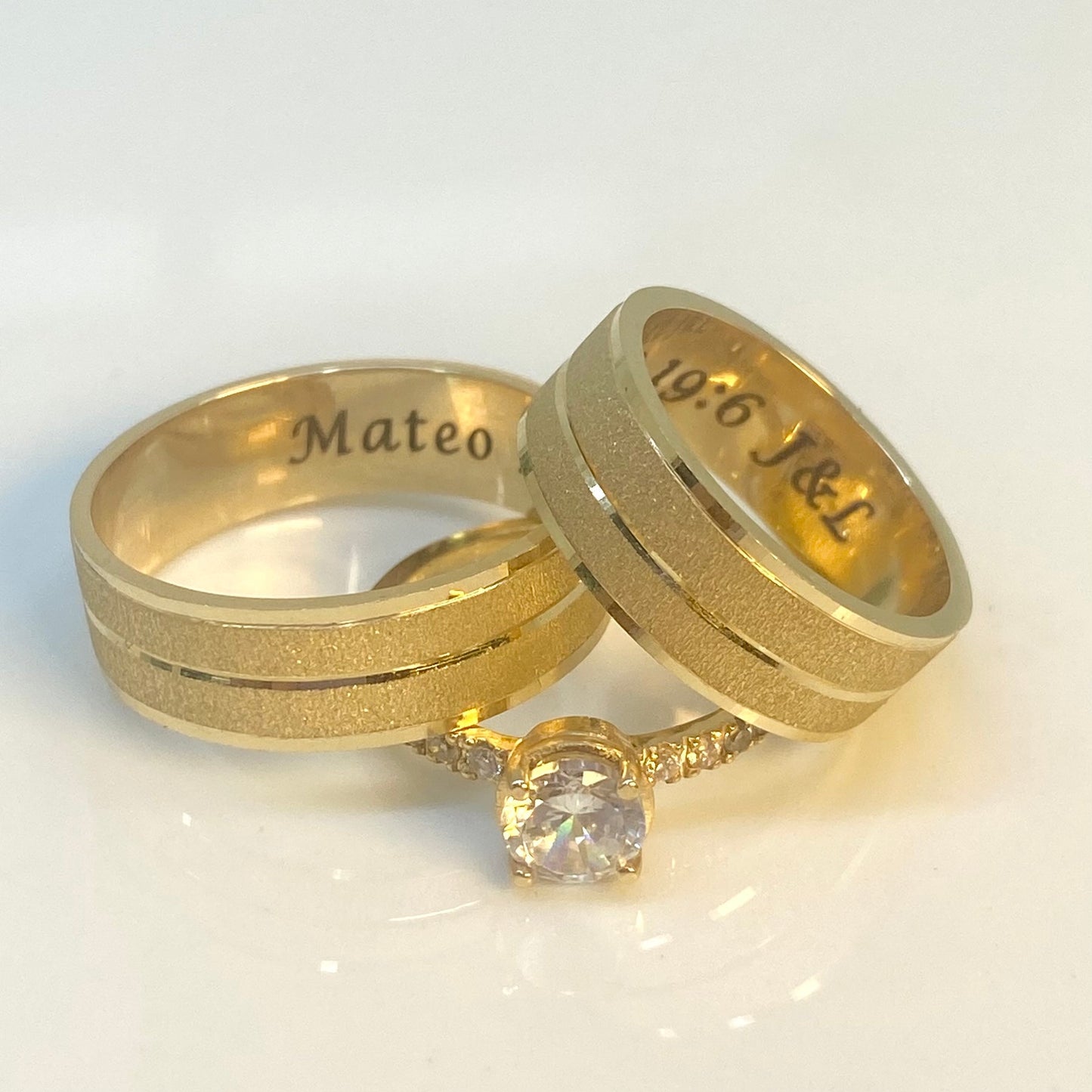 Argollas Anillos Matrimonio Capri en Oro 18K