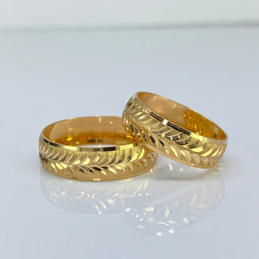 Argollas Anillos Matrimonio Paz en Oro 18K