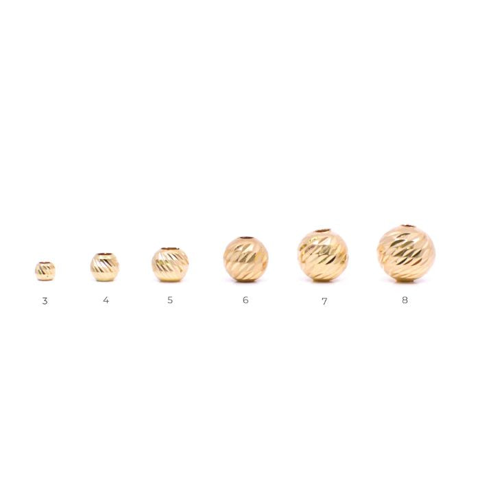 Pulsera Balines Grandes #8 ORO 18K Diamantados