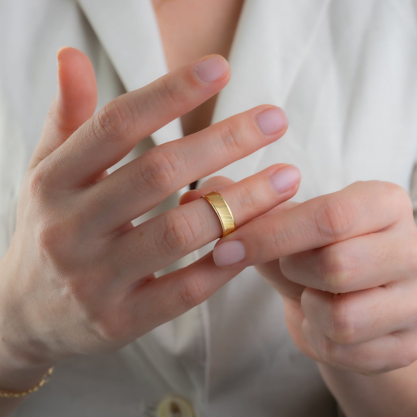 Argollas Anillos Matrimonio Armonia en Oro 18K