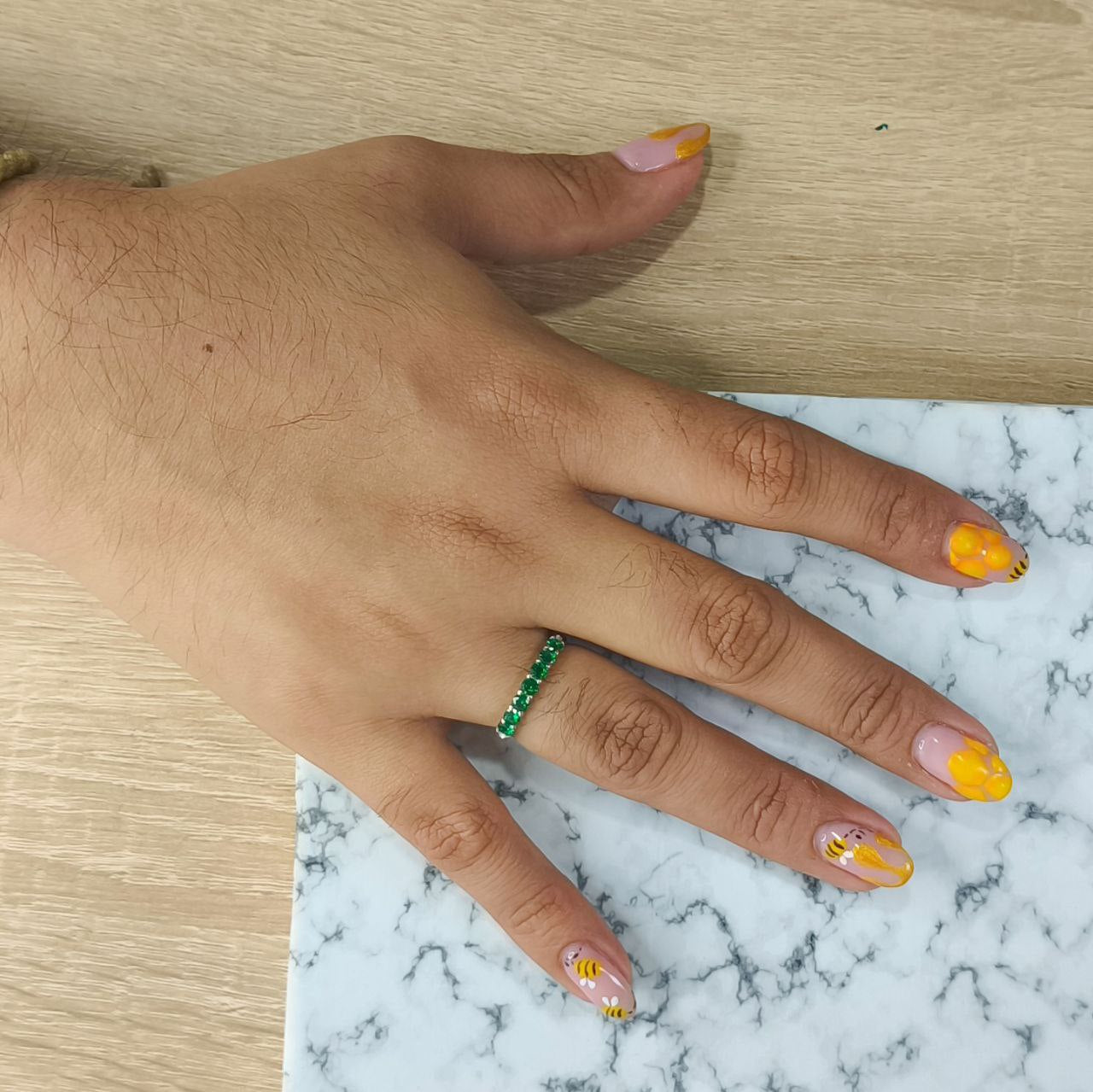 Joyas Minimalistas: Anillo de Mujer Plata 925 con Piedras Verdes | Estilo Moderno
