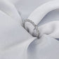 Anillo Plata 925 Baño Oro Blanco con Esmeralda Redonda | Delicadeza Artesanal