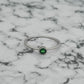 Anillo de Compromiso Plata 925 Esmeralda Sintética: La Promesa Vibrante