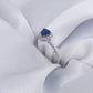 Anillo Plata 925 Corazón con Piedra Azul | Símbolo de Tu Amor