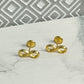 Aretes Anti alérgicos Topitos Seguridad Oro Laminado18k Infinito
