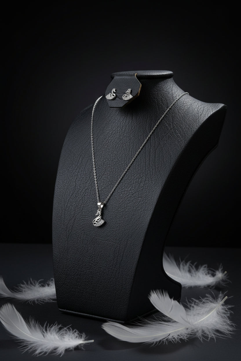 Aretes Cisne Plata 925 Italiana – Diseño delicado | Brillo Encanto